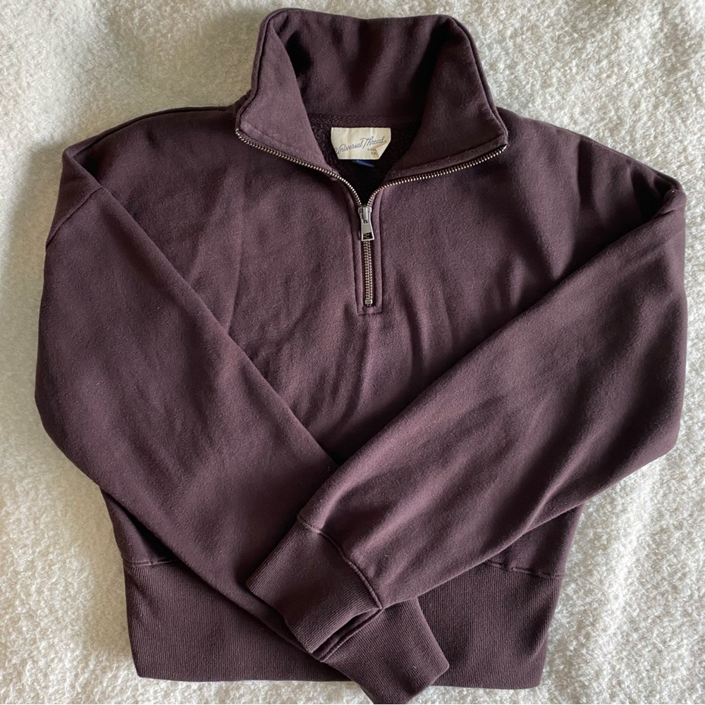 Universal Thread Brown Quarter-Zip Sweatshirt